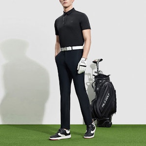 FILA 素色精英高爾夫針織Polo衫 - 深黑色 A11M335116ABK Sizing FILA 素色精英高爾夫針織Polo衫 - 深黑色 A11M335116ABK