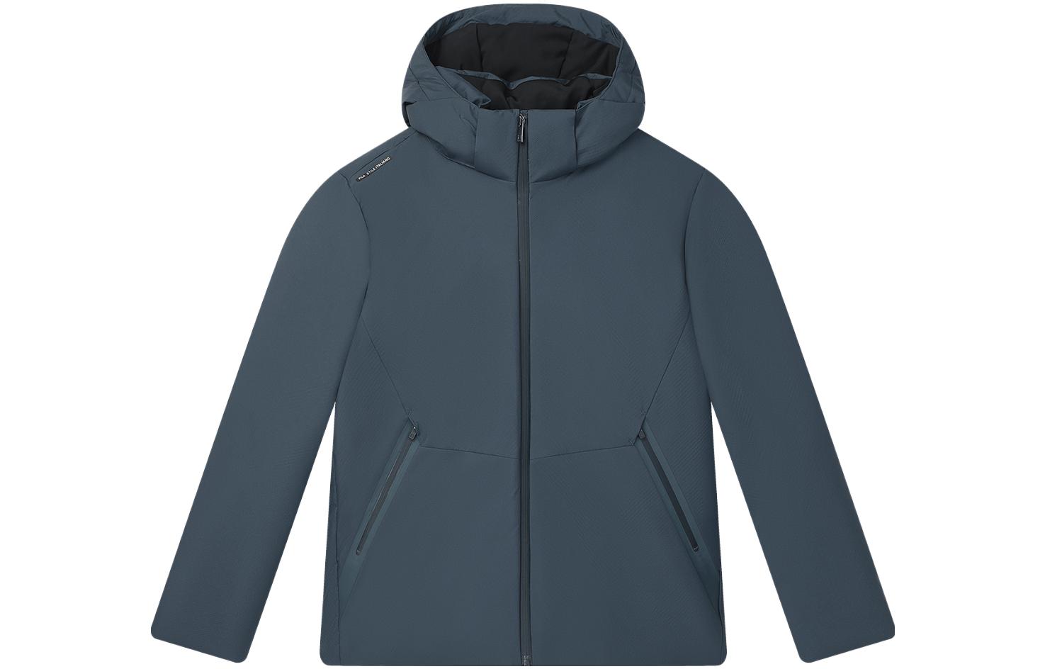 Order FILA Jaket Hooded Down Warna Padu - Gaya Kasual Biru Kabus. F11M342906F-BU