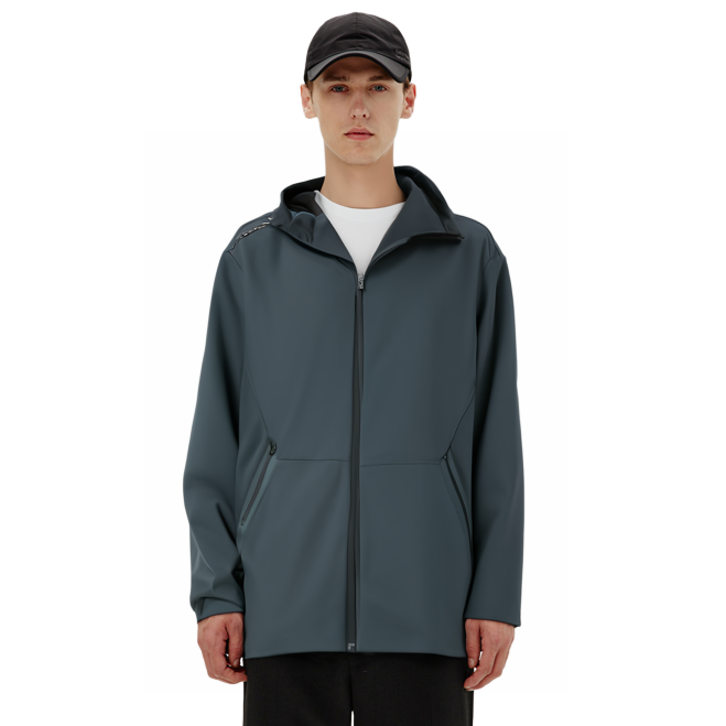 Shop FILA Jaket Hooded Down Warna Padu - Gaya Kasual Biru Kabus. F11M342906F-BU