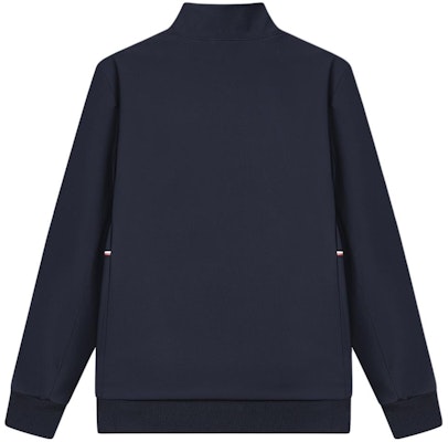 FILA Solid Color Stand Collar Woven Jacket in Legend Blue. F11M411705F-NV Lookbook FILA Solid Color Stand Collar Woven Jacket in Legend Blue. F11M411705F-NV