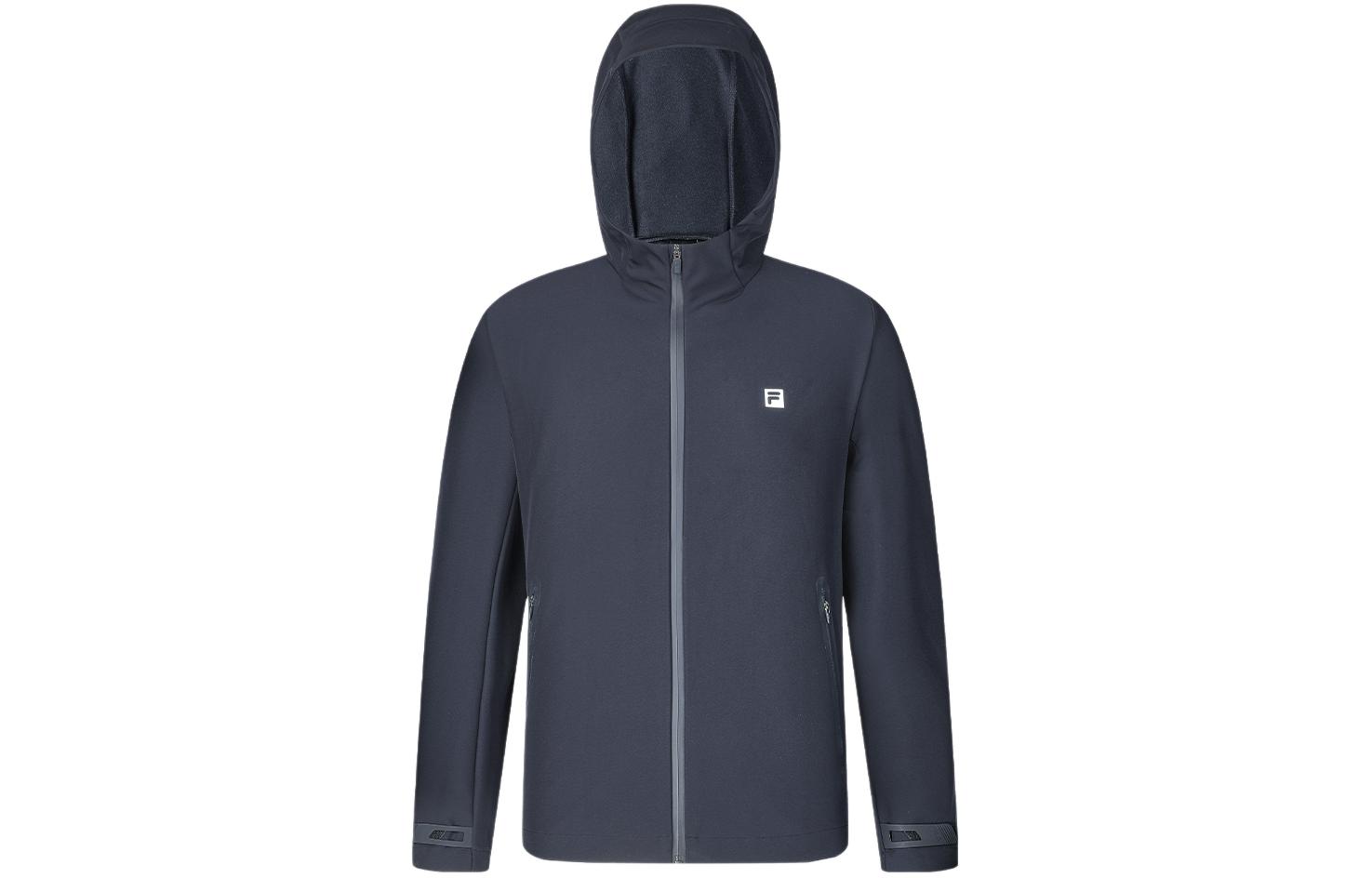 FILA  Solid Color Stretch Woven Hoodie Jacket - Royal Blue A51M411703ANV