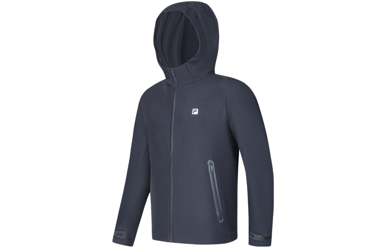 FILA  Solid Color Stretch Woven Hoodie Jacket - Royal Blue A51M411703ANV 圖 4