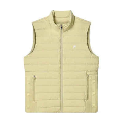 FILA Solid Color Zip-Up Down Vest - Starfruit Yellow F11M342915F-YE