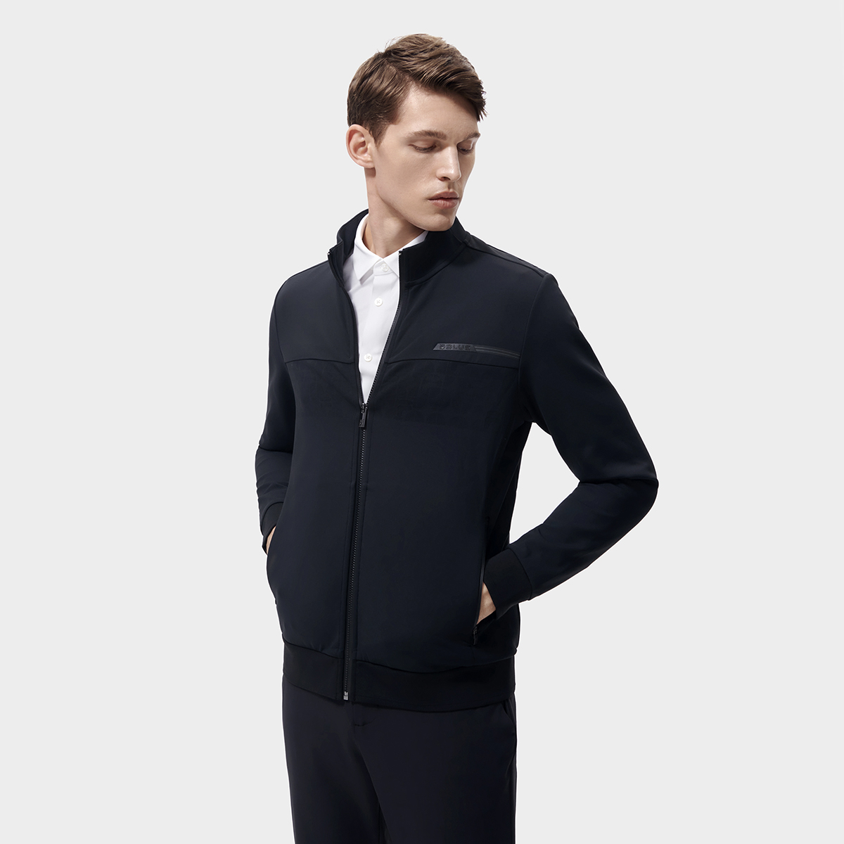 Details for FILA ソリッドジップアップジャケット ブラック. F11M312501F-BK