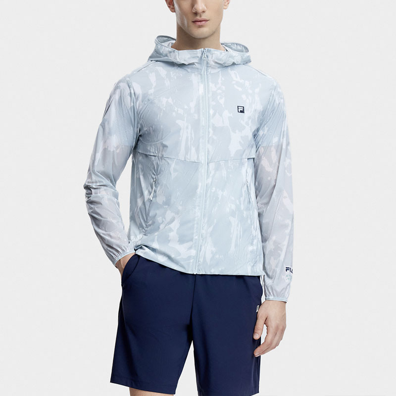 Shop FILA タイダイ ウーブン フィットネス ジャケット A11M331707F-ZA