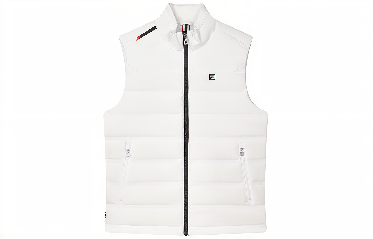 FILA  White Simple Down Vest Winter Warm Stylish Casual Jacket. F11M341901F-WT