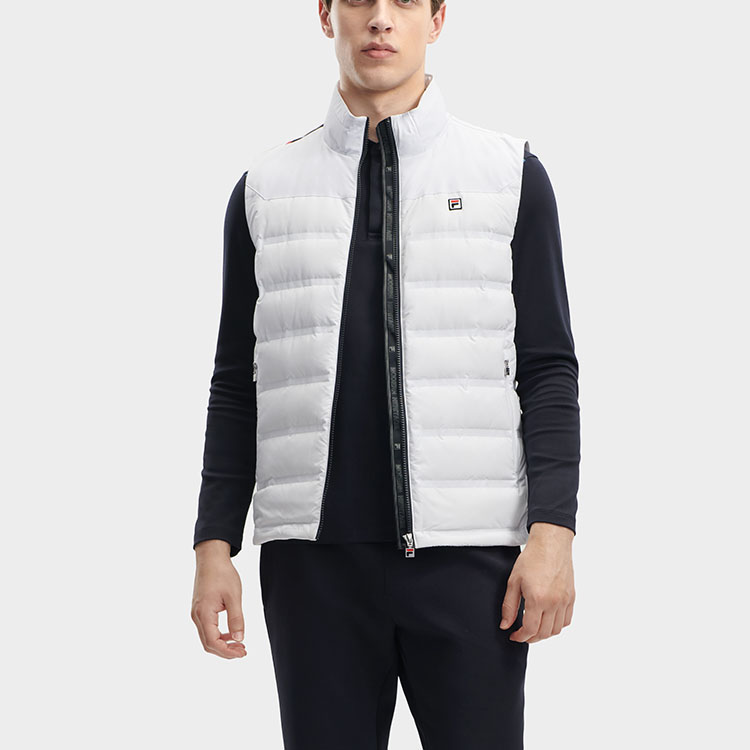FILA  White Simple Down Vest Winter Warm Stylish Casual Jacket. F11M341901F-WT 圖 4