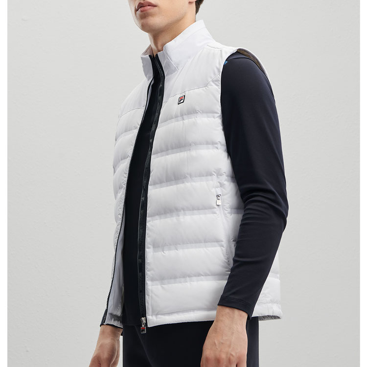 FILA  White Simple Down Vest Winter Warm Stylish Casual Jacket. F11M341901F-WT 圖 6