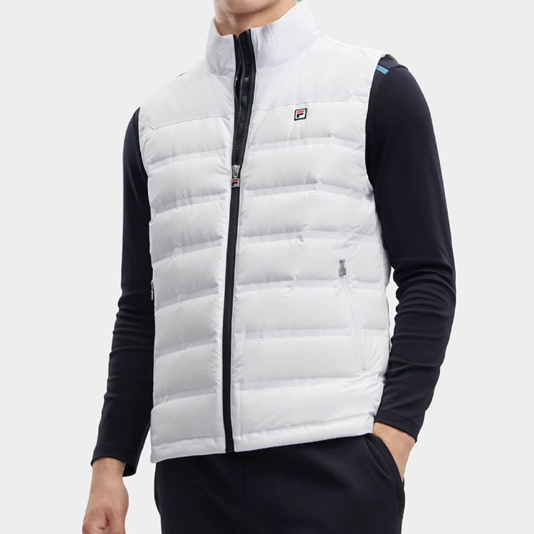 FILA  White Simple Down Vest Winter Warm Stylish Casual Jacket. F11M341901F-WT 圖 7