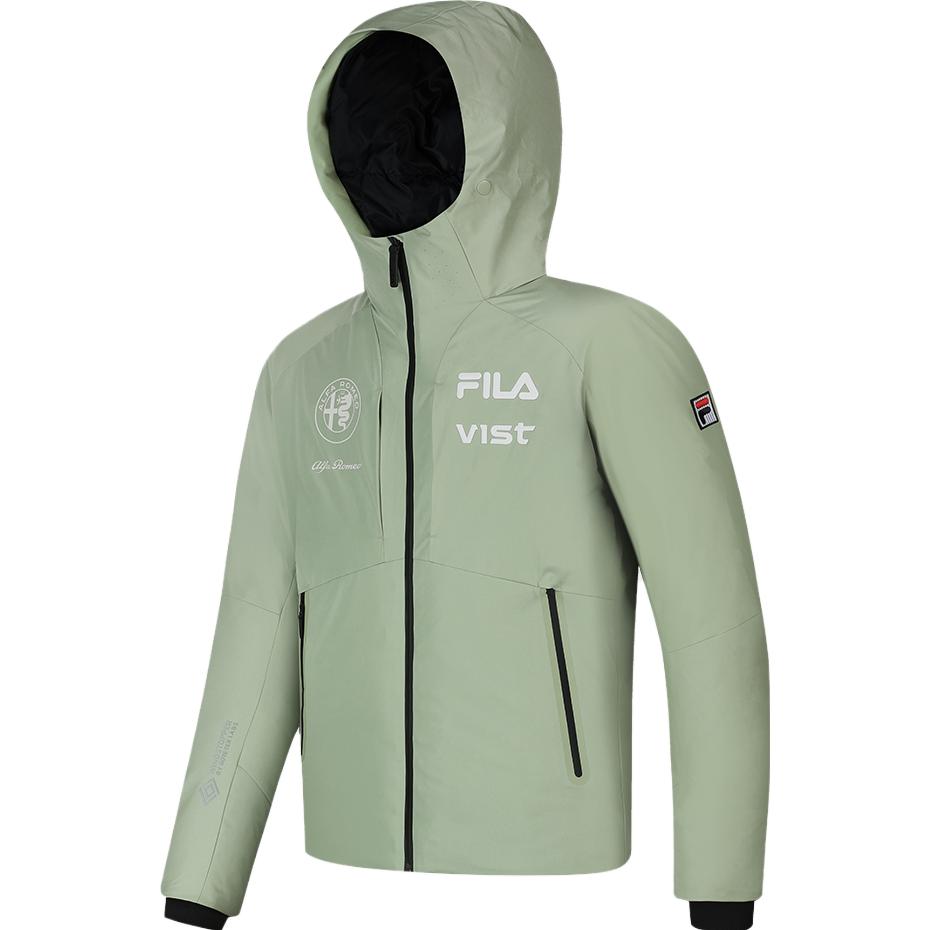 FILA  Windproof Ski Outdoor Down Jacket in Shimmering Green. A11M346904F-TQ