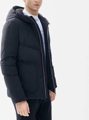 FILA Windproof Warm Down Jacket - Casual Simple Blue F11M247909F-DB Details for FILA Windproof Warm Down Jacket - Casual Simple Blue F11M247909F-DB