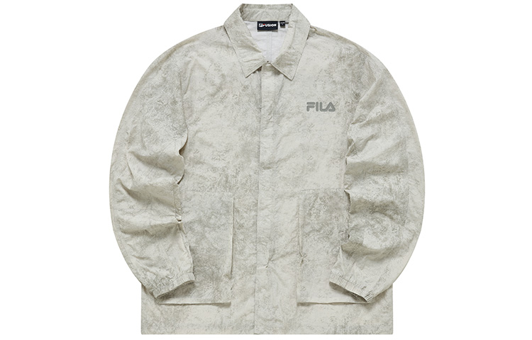FILA All-Over Print Woven Jacket Unisex Beige T11U231702FBG