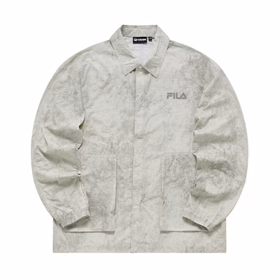 FILA All-Over Print Woven Jacket Unisex Beige T11U231702FBG