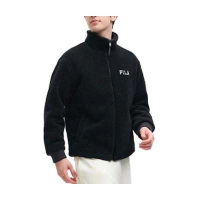FILA Alphabet Numeric Zip Fleece Jacket Unisex Black F11U349501FBK