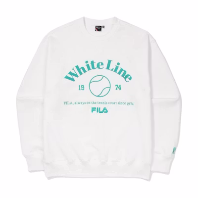 FILA Americana Letter Print Sweatshirt Unisex White FS2POF1332X-OWH