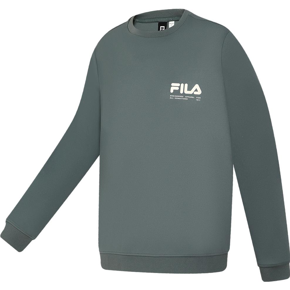 FILA Antibacterial Knit Pullover Sweatshirt - Cyan Green A11M337205F-DY
