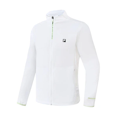 FILA Athletic Logo Lightweight Breathable Jacket - Jade White A11M223703F-WT