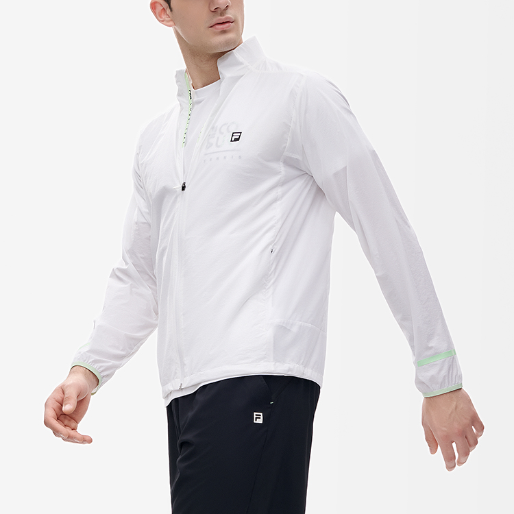 FILA Athletic Logo Lightweight Breathable Jacket - Jade White A11M223703F-WT 圖 7