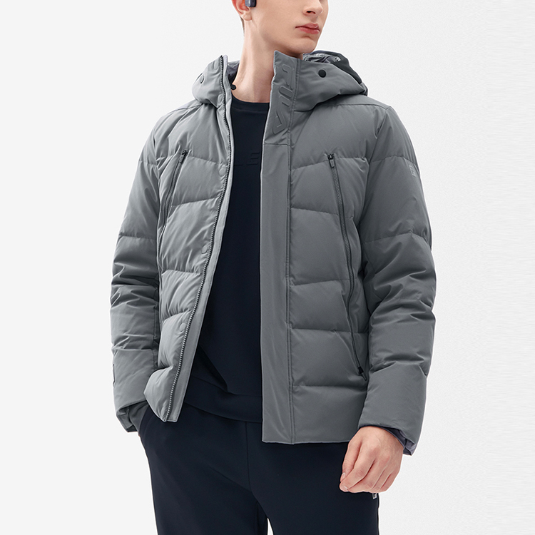 Purchase FILA Athletics  Basic Grey Hooded Long Sleeve Down Jacket A11M242904FGY