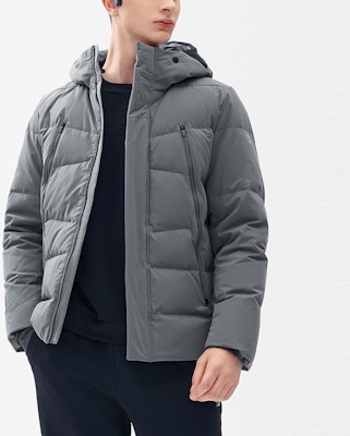 FILA Athletics Basic Grey Hooded Long Sleeve Down Jacket A11M242904FGY Purchase FILA Athletics Basic Grey Hooded Long Sleeve Down Jacket A11M242904FGY
