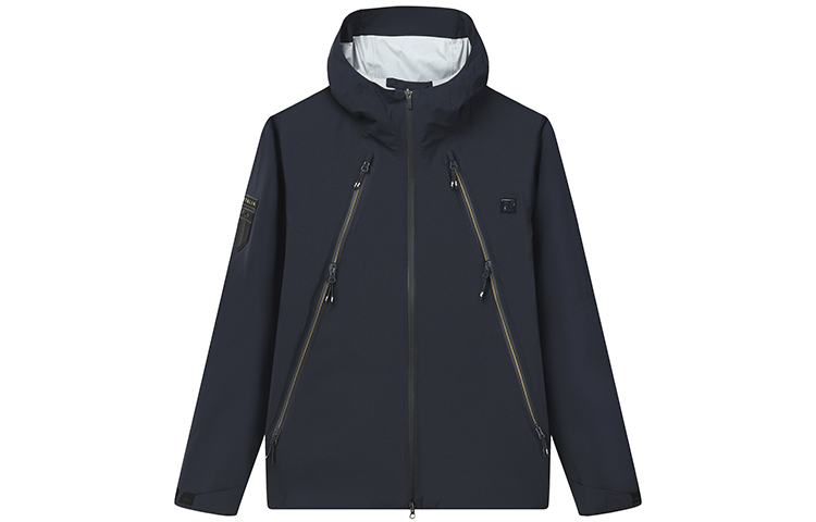 FILA Athletics  Blue Woven Zip-Up Hooded Jacket. A11M211707F-NV