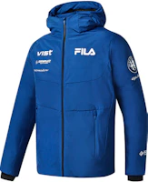 FILA Athletics Cerulean Blue Logo Puffer Jacket - Windproof & Warm. A11M246909F-BU FILA Athletics Cerulean Blue Logo Puffer Jacket - Windproof & Warm. A11M246909F-BU