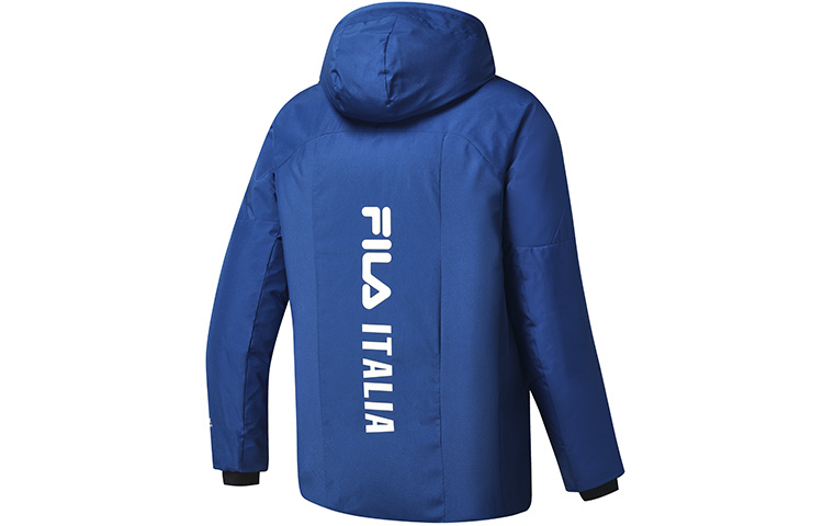 Lookbook FILA Athletics  Cerulean Blue Logo Puffer Jacket - Windproof & Warm. A11M246909F-BU