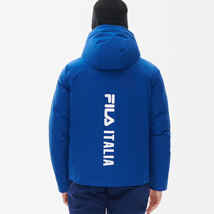 Details for FILA Athletics  Cerulean Blue Logo Puffer Jacket - Windproof & Warm. A11M246909F-BU