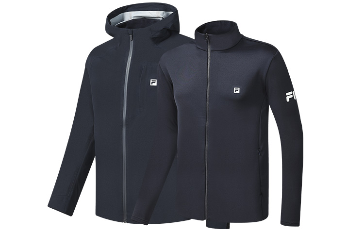 FILA Athletics  Detachable Fitness Logo Hoodie Jacket - Royal Blue. A11M241704FNV