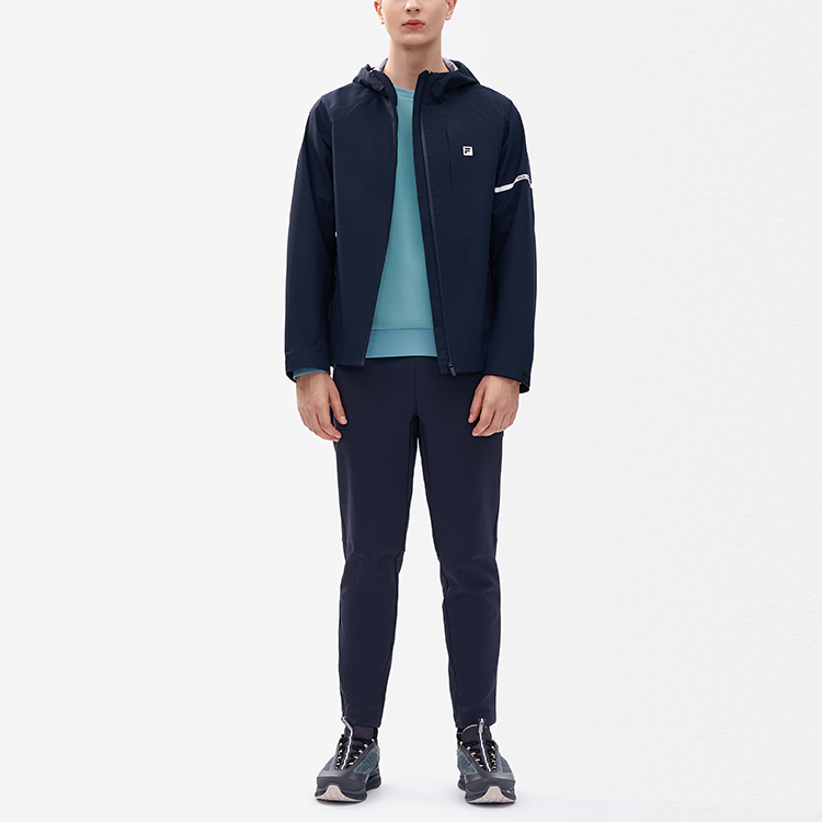 FILA Athletics  Detachable Fitness Logo Hoodie Jacket - Royal Blue. A11M241704FNV 圖 4