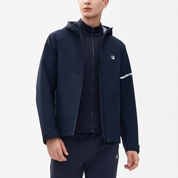 FILA Athletics  Detachable Fitness Logo Hoodie Jacket - Royal Blue. A11M241704FNV 圖 6