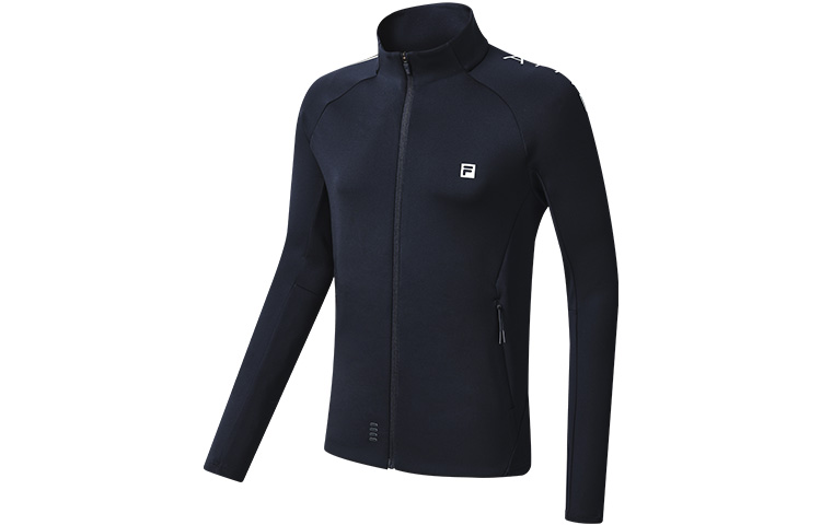 FILA Athletics Basic Knit Long-Sleeve Jacket Dark Blue A11M241507FNV