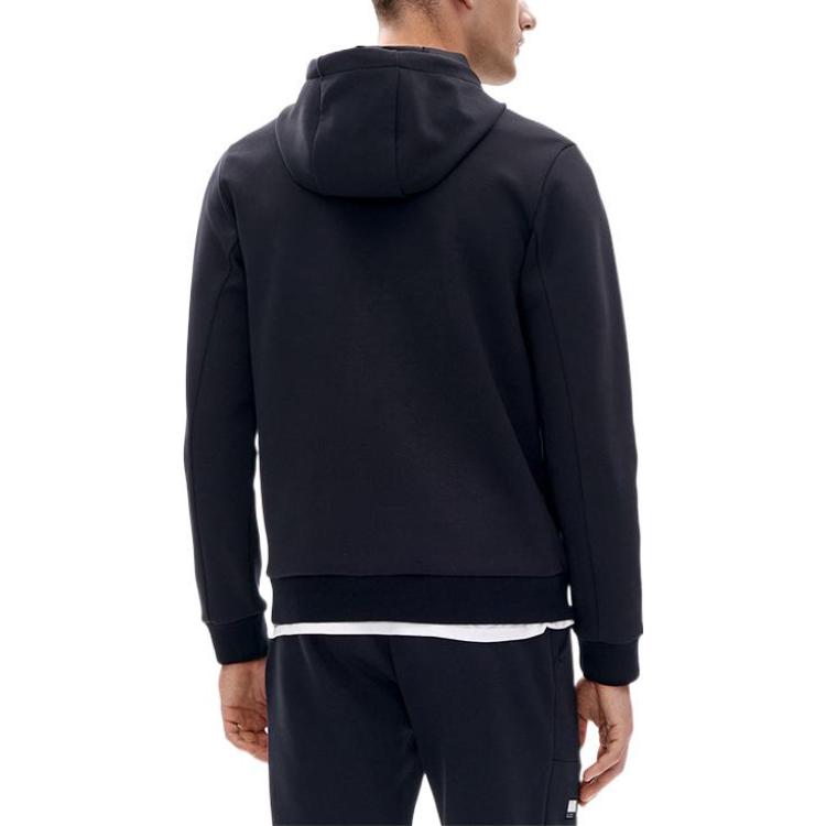 FILA Athletics Basic Logo Black Knit Hoodie Casual Sportswear A11M231211F-BK 圖 6