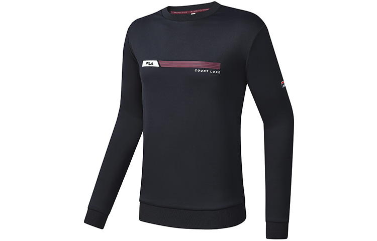 FILA Athletics Basic Logo Tennis Knit Pullover Sweatshirt Blue A11M243207F-NV