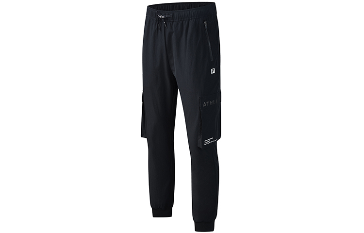 FILA Athletics Black Cargo Jogger Track Pants with Large Pockets. A11M111801FBK