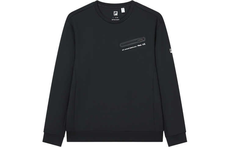 FILA Athletics Black Crewneck Sweatshirt Pullover with Logo A11M211221F-BK