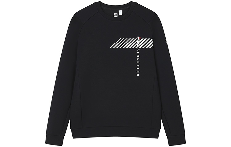 FILA Athletics Black Pullover Sweatshirt Casual Sportswear A11M211210F-BK