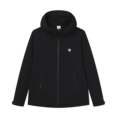 FILA Athletics Black Woven Hooded Jacket Outdoor Sports Casual Wear A11M211703FBK