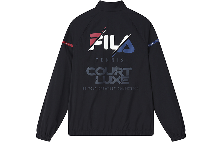FILA Athletics Blue Colorblock Logo Print Windbreaker Jacket A11M133702F-NV