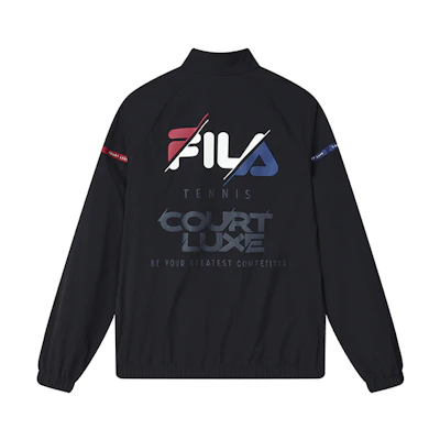 FILA Athletics Blue Colorblock Logo Print Windbreaker Jacket A11M133702F-NV