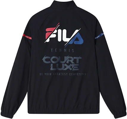 FILA Jaket Windbreaker Athletics Biru Colorblock Logo Print A11M133702F-NV Order FILA Jaket Windbreaker Athletics Biru Colorblock Logo Print A11M133702F-NV