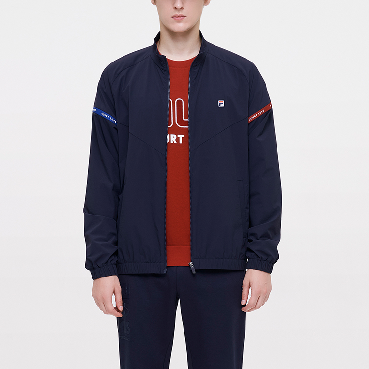 FILA Athletics Blue Colorblock Logo Print Windbreaker Jacket A11M133702F-NV 圖 4