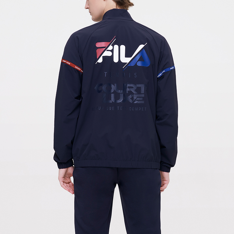 FILA Athletics Blue Colorblock Logo Print Windbreaker Jacket A11M133702F-NV 圖 5