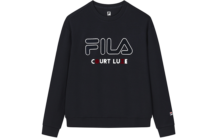 FILA Athletics Blue Logo Print Pullover Casual Sweatshirt A11M133221F-NV