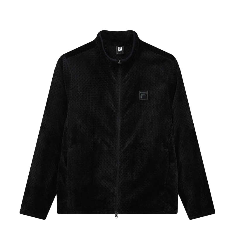 FILA Athletics Casual Knit Jacket with Logo in Deep Black A11M146503F-BK
