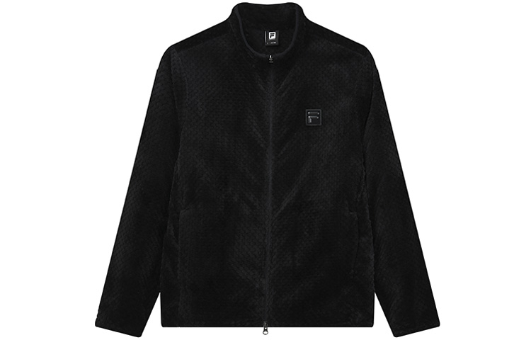 FILA Athletics Casual Knit Jacket with Logo in Deep Black A11M146503F-BK 圖 2