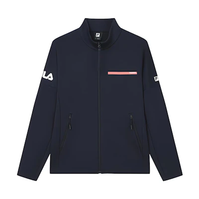FILA Athletics Casual Knit Stand Collar Jacket Navy Blue A61M211502FNV