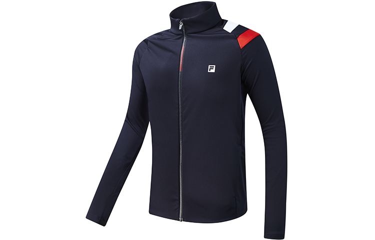 FILA Athletics Colorblock Knit Logo Jacket Legendary Blue A11M115504NNV