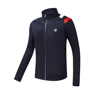 FILA Athletics Colorblock Knit Logo Jacket Legendary Blue A11M115504NNV
