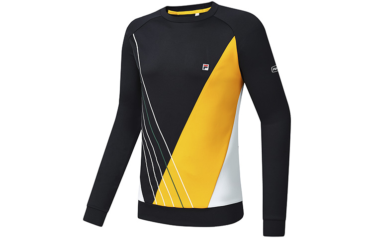 FILA Athletics Colorblock Knit Pullover Crewneck Sweatshirt Royal Blue A11M243206F-NV